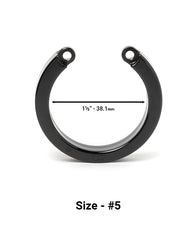CB-X Replacement U-Ring Black Cock Cage 1.5 Inch Compatible with Chastity Devices for Secure Restraint