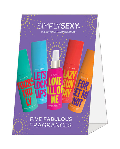 Coochy Shelf Talker for Pheromone Body Mist with Bold Graphics and Durable Cardstock for Retail Display