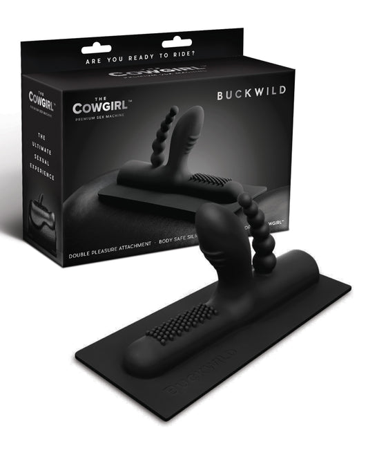The Cowgirl Sex Machine Attachment with Silicone Anal Beads and Textured Surface for Dual Stimulation