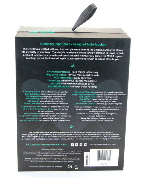 Clandestine Devices Mimic Manta Ray Rechargeable Vibrator in Seafoam