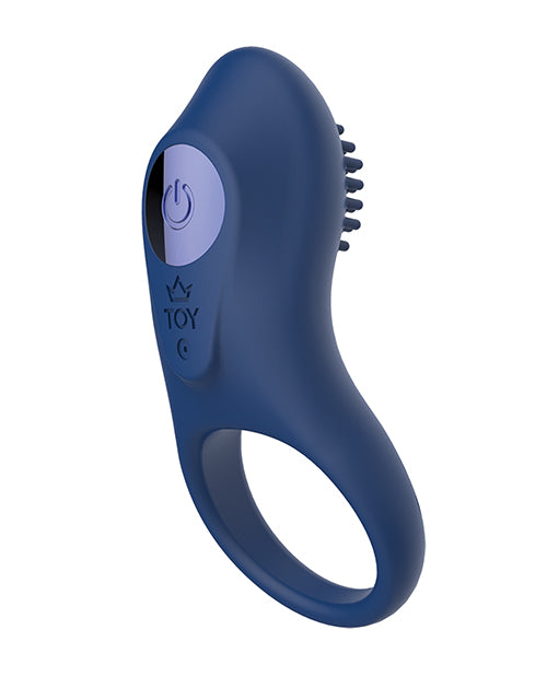 ToyBox Vibrating Cock Ring Stretchable Silicone USB Rechargeable for Couples' Dual Stimulation