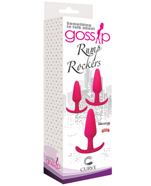 Gossip Anal Plug Trainer Set with Three Graduated Sizes and Ergonomic Base for Comfortable Anal Training