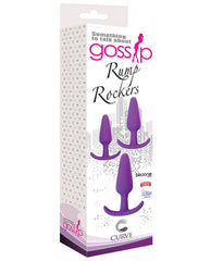 Gossip Anal Plug Set 3-Piece Graduated Sizes and Ergonomic Base for Comfortable Anal Play