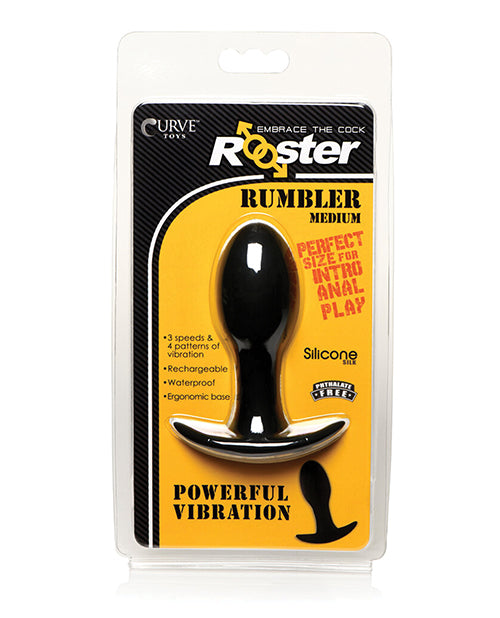 Rooster Vibrating Silicone Anal Plug Medium Size with Multi-Speed Vibration for Safe Anal Play