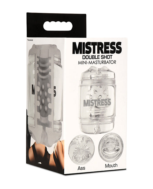 Mistress Mini Masturbator Dual Entry Clear Bioskin TPE for Discreet Travel Pleasure