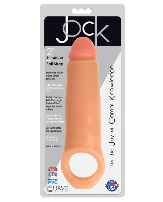 Jock Penis Extender Vanilla Realistic Cockhead Ball Strap for Length and Girth Enhancement