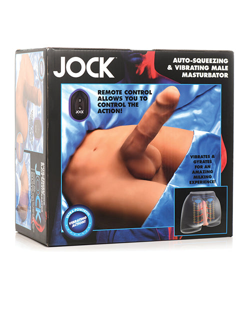Jock Male Masturbator with Poseable Dildo and 10 Modes for Realistic Hands-Free Stimulation