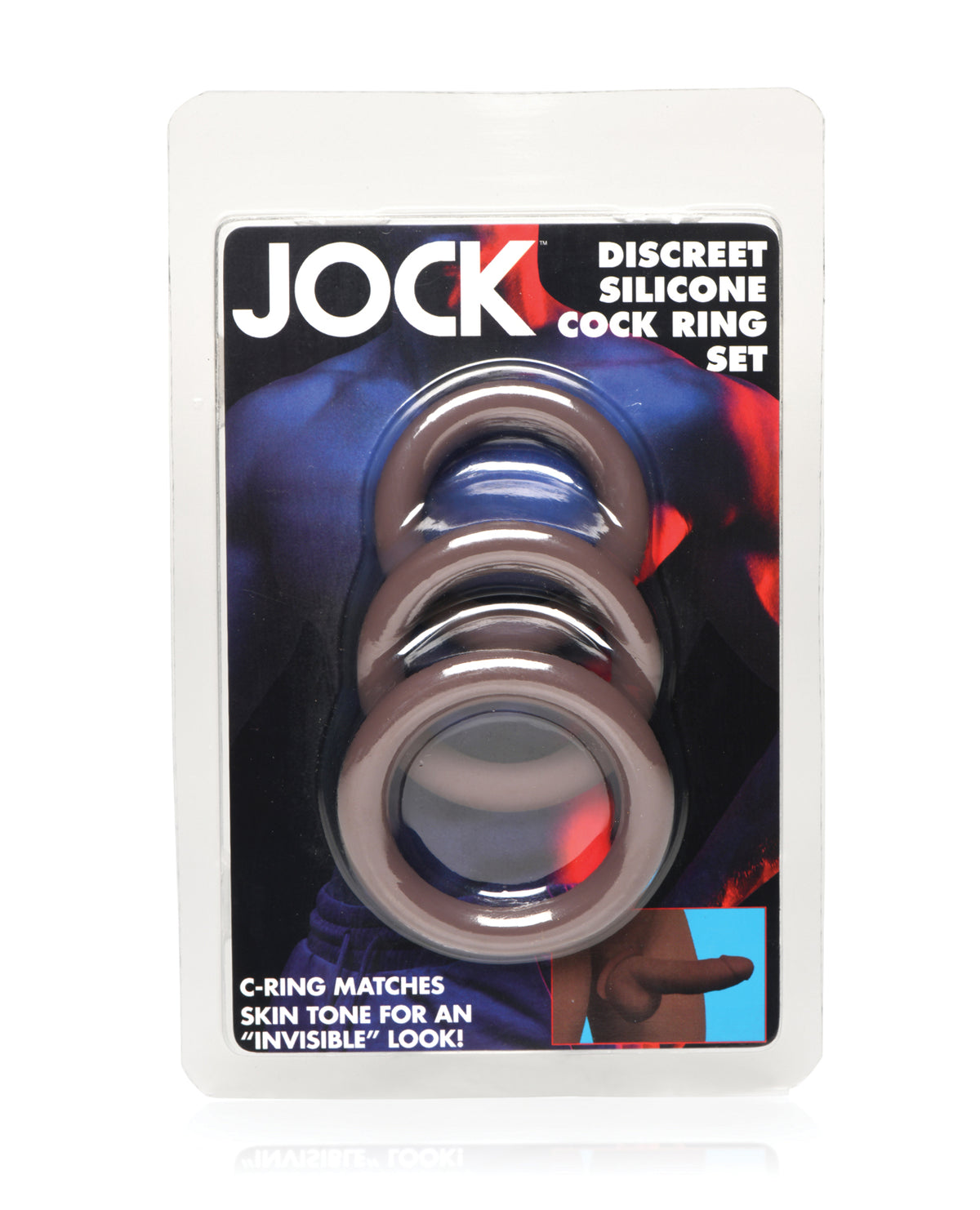 Curve Toys Jock Silicone Cock Ring Set of 3 - Dark