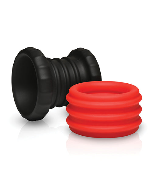 Curve Toys Jock 2-in-1 Silicone Cock Ring - Red