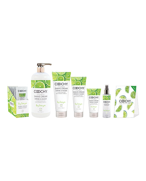 Coochy Shave Cream and Body Mist Bundle Key Lime Pie Scent with Tester for Smooth Skin Care