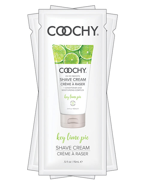 Coochy Shave Cream Key Lime Pie Scent Travel Foil Pack for Smooth, Irritation-Free Shaving