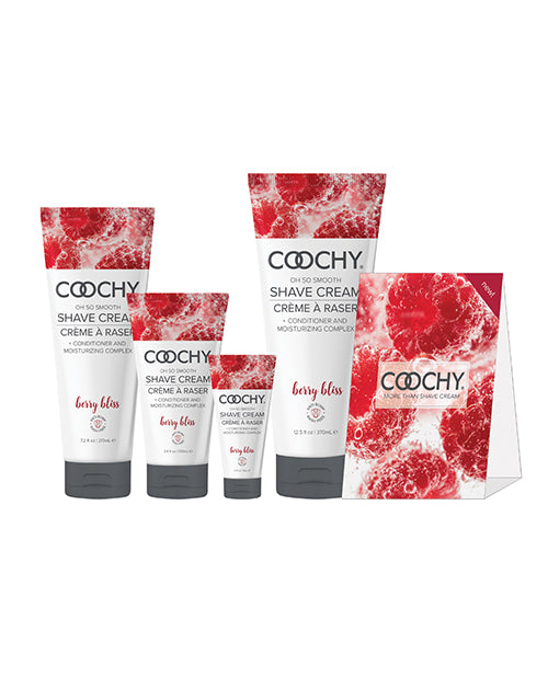 Coochy Shave Cream Bundle Berry Bliss Moisturizing Formula Multiple Sizes for Smooth Shaving