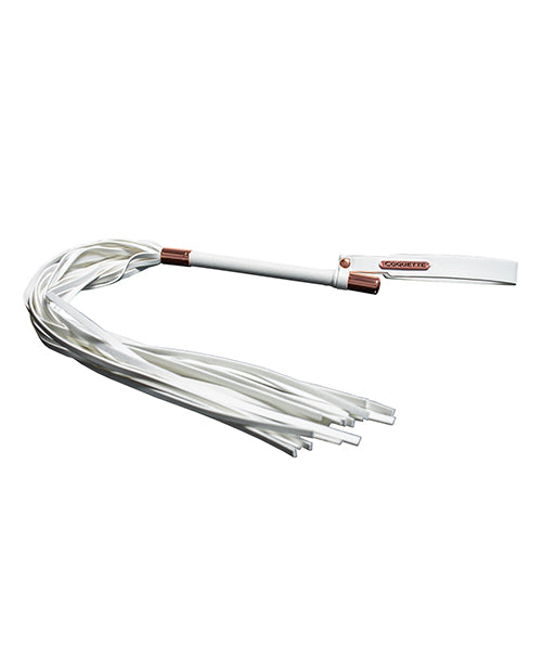 Coquette Pleasure Collection Bondage Whip with Matte Diamond Handle and Vegan Leather Tails for Sensation Play
