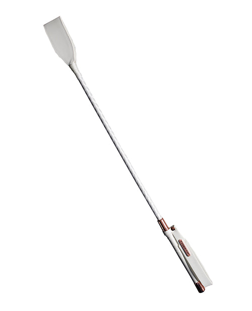 Coquette Pleasure Collection Bondage Crop Matte Finish Vegan Leather with Diamond Print Handle for Sensation Play