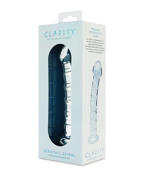 Clarity Glass Dildo with Seraphic Spiral Texture