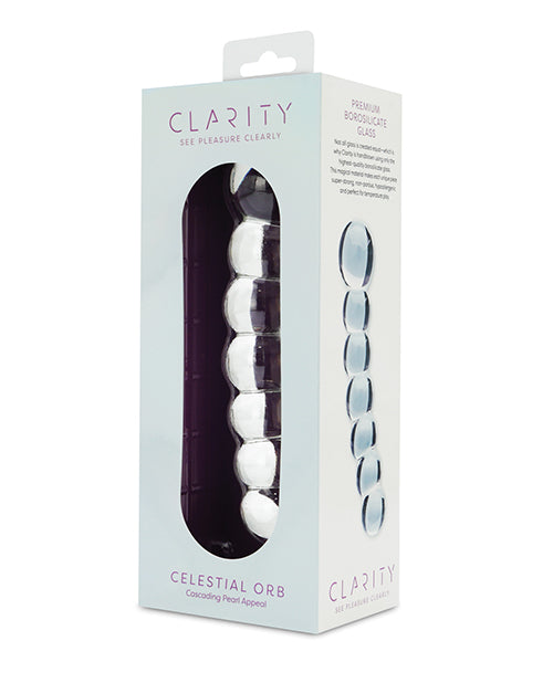 Clarity Glass Dildo with Celestial Orb Design