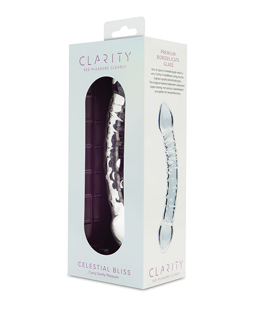 Clarity Glass Dildo with Celestial Bliss Design