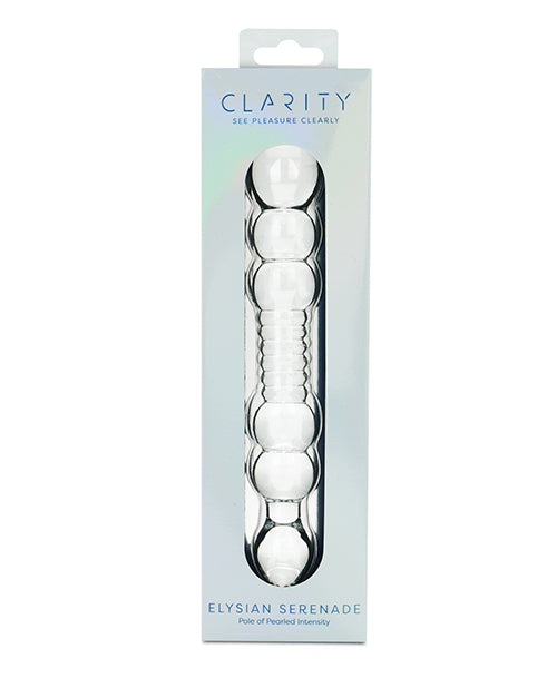 Clarity Elysian Serenade Glass Dildo with Artistic Curves