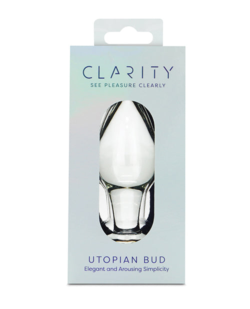 Clarity Glass Dildo with Utopian Bud Textured Tip