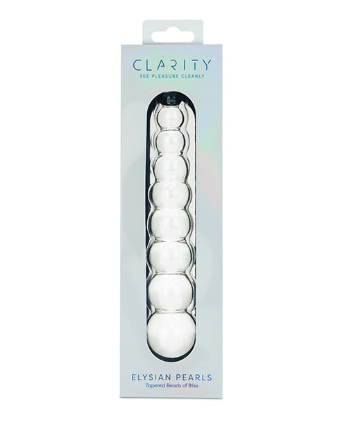Clarity Glass Dildo with Elysian Pearls Texture