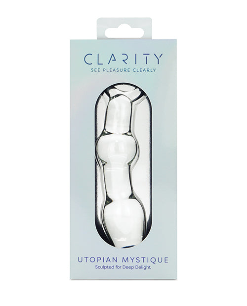 Clarity Glass Dildo with Utopian Mystique Artistic Design