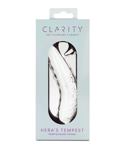 Clarity Glass Dildo with Artistic Swirl Design