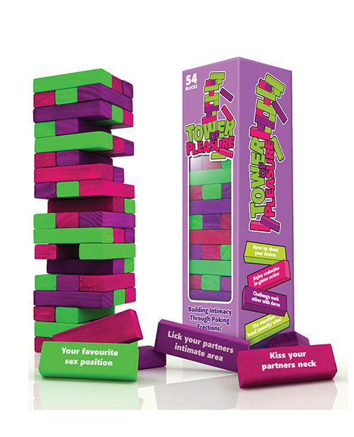 Play Wiv Me Adult Game Multi-Color Tower with Flirty Dares for Couples and Group Play