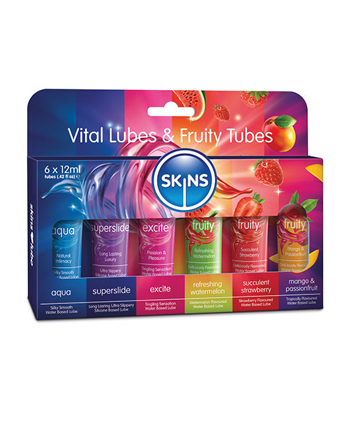 Creative Conceptions Lubricants Skins Vital Lubes Fruity Tubes Pack Travel-Size for Enhanced Sensation