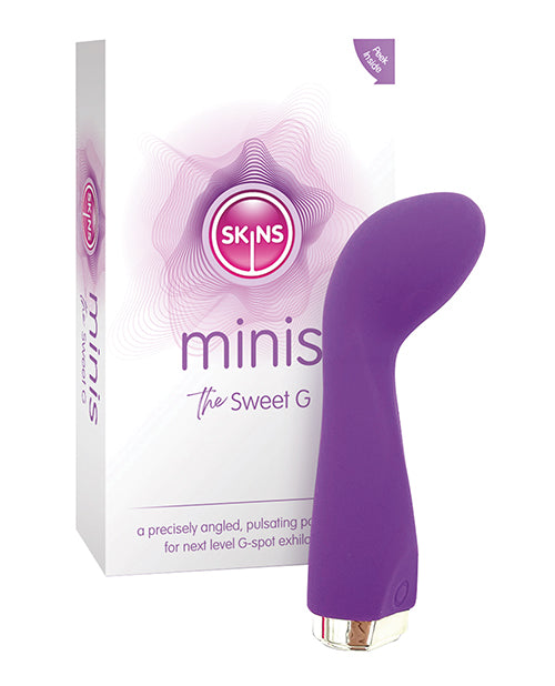 Skins Minis purple G-spot vibrator with curved head and flexible design for targeted stimulation