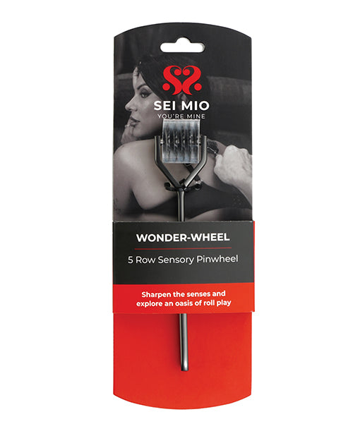 Sei Mio Sensory Pinwheel 5 Row Stainless Steel Ergonomic Handle for Intense Sensation Play