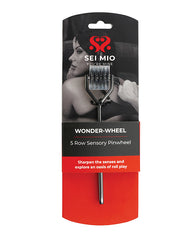 Sei Mio Sensory Pinwheel 5 Row Stainless Steel Ergonomic Handle for Intense Sensation Play