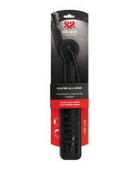 Sei Mio Spanking Paddle with Cut-Out MINE Feature and Faux Leather Design for BDSM Play