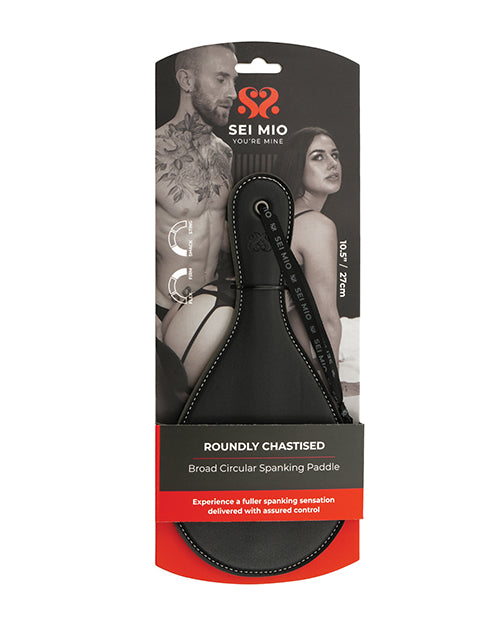 Sei Mio Spanking Paddle Broad Round Design Comfortable Handle for Impact Sensation Play