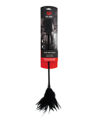 Sei Mio Bondage Crop Dual Ended Tickler with Feather Teaser and Slapper for Sensory Bondage Play