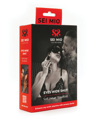 Sei Mio Bondage Blindfold Soft Velvet Secure Fit for Enhanced Sensory Play