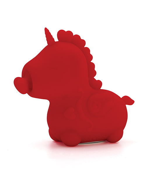 Unihorn Clitoral Stimulator Red Heart-Tongued Swirling Tip Powerful Vibrations for Intense Clitoral Pleasure
