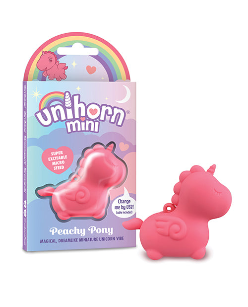 Unihorn Stimulator Mini Peachy Pony Compact Silicone Design for External Stimulation and Travel