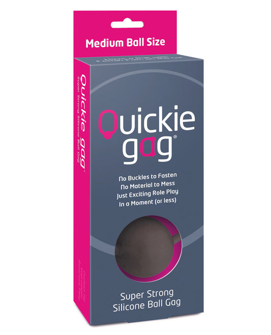 Quickie Gag Ball Gag Medium Stretchy Silicone Strap Comfortable 35mm for Bondage Restraint