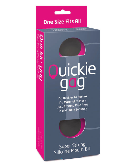 Quickie Gag Silicone Bit Gag Stretch Strap Comfortable Adjustable for Bondage Restraint Play
