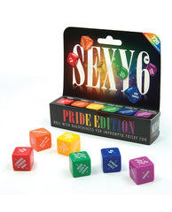 Sexy 6 Couples Dice Game Pride Edition with Rainbow Colors for Romantic Playful Connection
