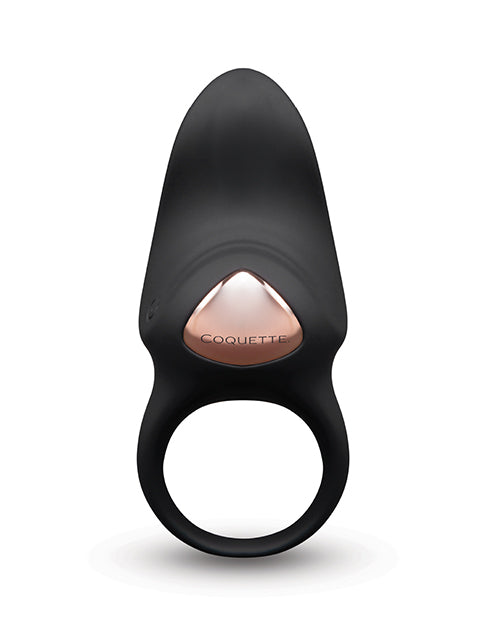 Coquette Stimulators Rechargeable Silicone Couples Ring with Textured Clitoral Tickler for Enhanced Partner Stimulation