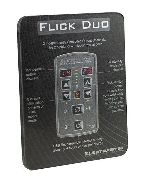 ElectraStim POS Sign for Flick Duo with Eye-Catching Design and Durable Materials for Retail Promotion
