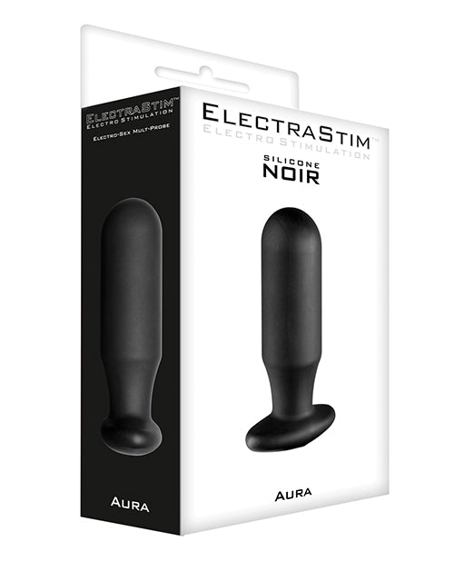 ElectraStim Stimulator Silicone Noir Aura Multi-Purpose Probe with Anchored Base for Beginner Electrosex Play