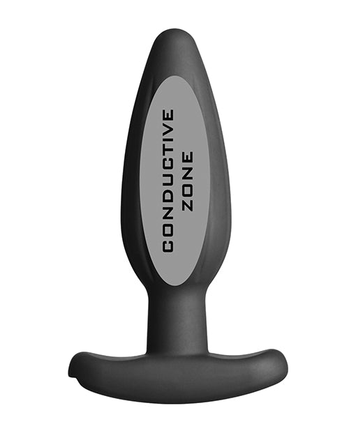 ElectraStim Silicone Noir Rocker Medium Butt Plug with E-Stim Inputs