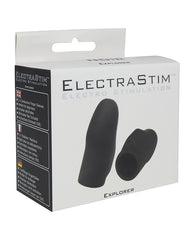 ElectraStim Stimulators Platinum Silicone Black Explorer Finger Sleeves for Clitoral and Erogenous Zone Stimulation