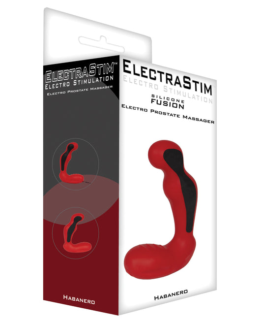 ElectraStim Prostate Massager Curved Red Silicone Adjustable Spine for Intense Prostate Stimulation