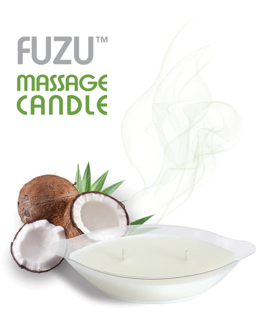 Fuzu Coconut Passion Massage Candle with Soothing Natural Oils