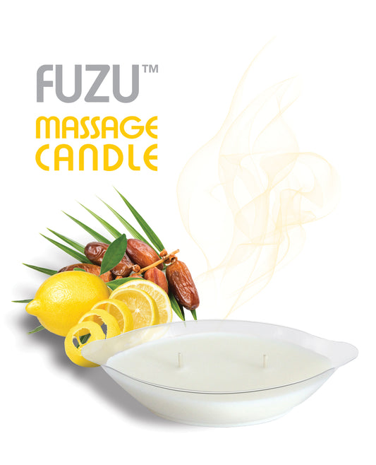 Fiji Dates & Lemon Peel Massage Candle with Dual-Wick Design