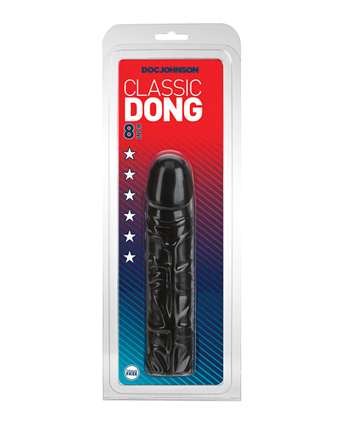 Doc Johnson Dongs & Dildos Black Classic Dong Realistic Shape Body-Safe PVC for Lifelike Sensation