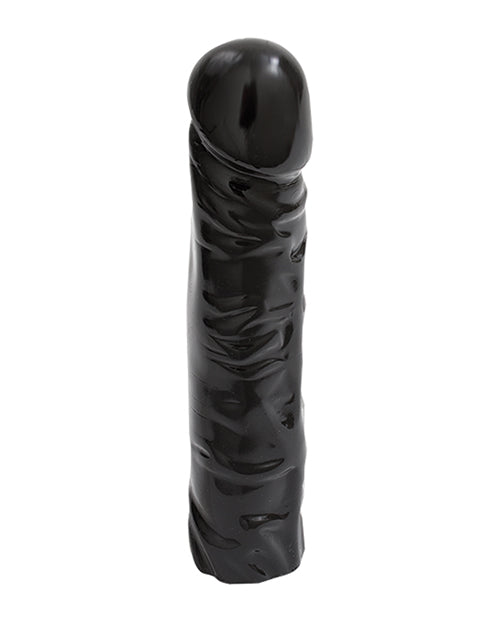 8-Inch Black Classic Dong with Realistic Design and Body-Safe PVC